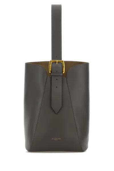 J & M Davidson J&m Davidson Dove Grey Leather Quiver Bucket Bag