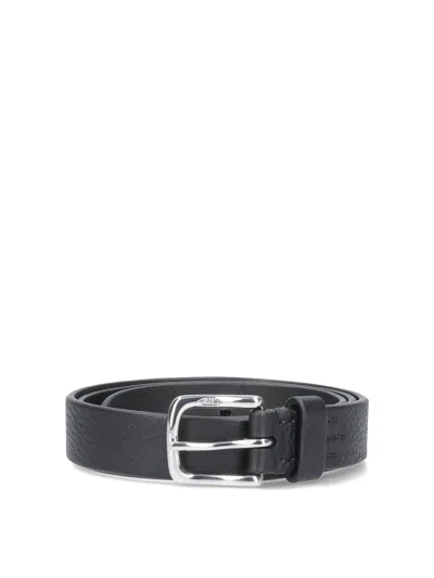 J & M Davidson Leather Belt In Black