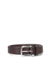 J & M Davidson Mini Logo Belt In Brown