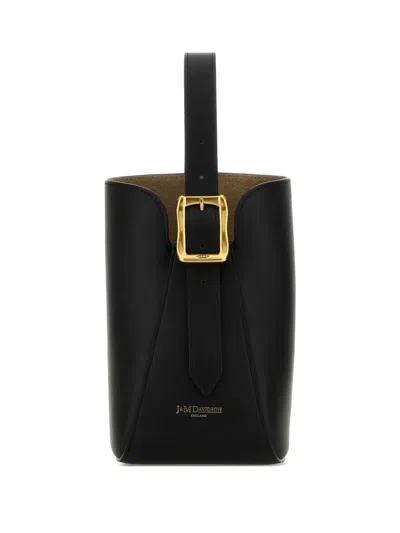 J & M Davidson Mini Quiver Bucket Bag In Black