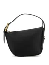 J & M Davidson Black Leather Zip Quiver Handbag In Black