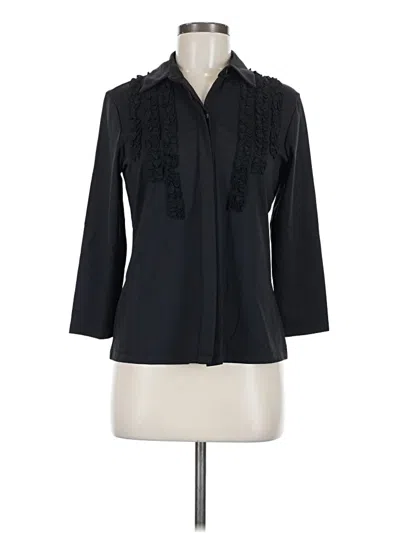 J. Mclaughlin 3/4 Sleeve Blouse In Black