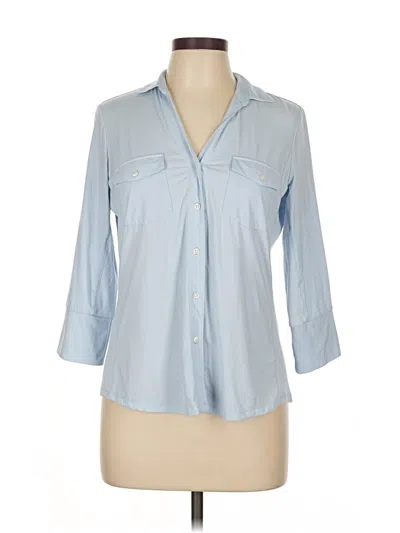 Pre-owned J. Mclaughlin 3/4 Sleeve Blouse In Blue
