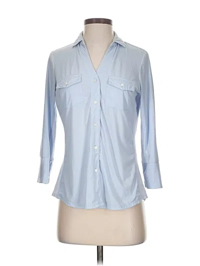 Pre-owned J. Mclaughlin 3/4 Sleeve Blouse In Blue