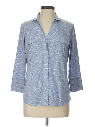 Pre-owned J. Mclaughlin 3/4 Sleeve Blouse In Blue