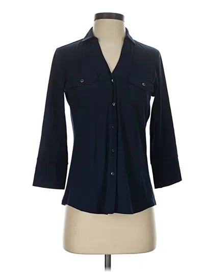 Pre-owned J. Mclaughlin 3/4 Sleeve Blouse In Blue