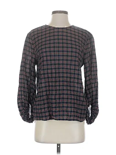 Pre-owned J. Mclaughlin 3/4 Sleeve Blouse In Gray