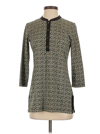 Pre-owned J. Mclaughlin 3/4 Sleeve Blouse In Green