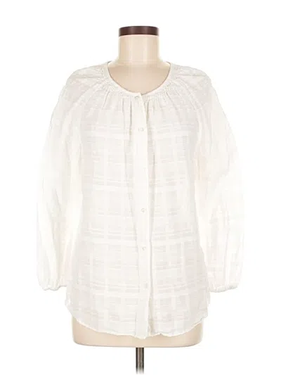 Pre-owned J. Mclaughlin 3/4 Sleeve Blouse In Ivory