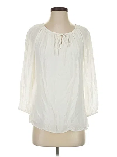 Pre-owned J. Mclaughlin 3/4 Sleeve Blouse In Ivory