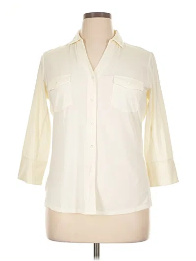 Pre-owned J. Mclaughlin 3/4 Sleeve Blouse In Ivory
