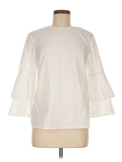 Pre-owned J. Mclaughlin 3/4 Sleeve Blouse In Ivory