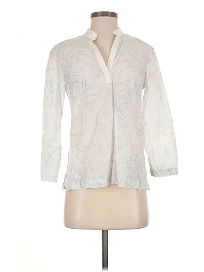 Pre-owned J. Mclaughlin 3/4 Sleeve Blouse In Ivory