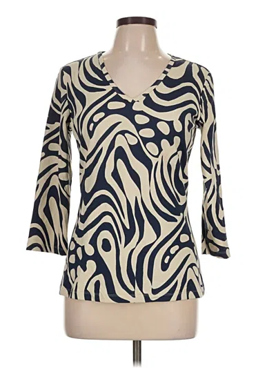 Pre-owned J. Mclaughlin 3/4 Sleeve Blouse In Ivory