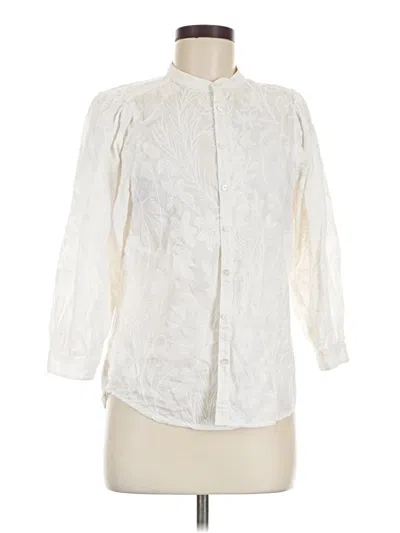Pre-owned J. Mclaughlin 3/4 Sleeve Blouse In Ivory