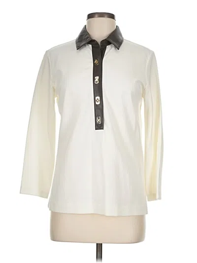 Pre-owned J. Mclaughlin 3/4 Sleeve Blouse In Ivory