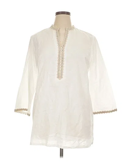 Pre-owned J. Mclaughlin 3/4 Sleeve Blouse In Ivory