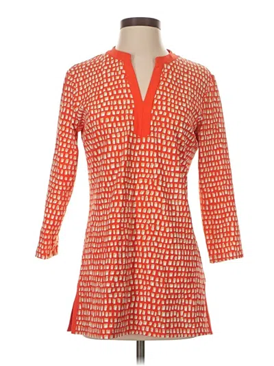 Pre-owned J. Mclaughlin 3/4 Sleeve Blouse In Orange