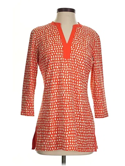 Pre-owned J. Mclaughlin 3/4 Sleeve Blouse In Orange