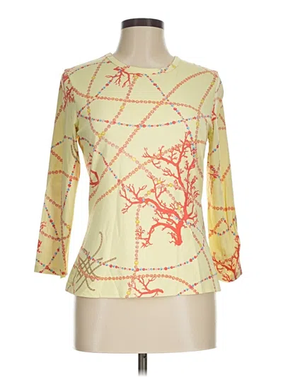 Pre-owned J. Mclaughlin 3/4 Sleeve Blouse In Orange