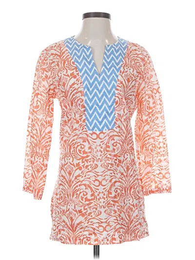 Pre-owned J. Mclaughlin 3/4 Sleeve Blouse In Orange
