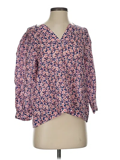 Pre-owned J. Mclaughlin 3/4 Sleeve Blouse In Pink