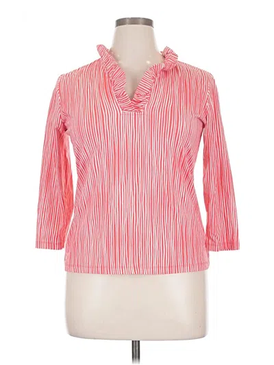 Pre-owned J. Mclaughlin 3/4 Sleeve Blouse In Pink