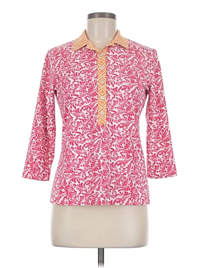 Pre-owned J. Mclaughlin 3/4 Sleeve Blouse In Pink