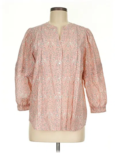 Pre-owned J. Mclaughlin 3/4 Sleeve Blouse In Pink