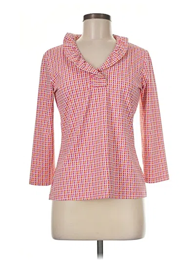 Pre-owned J. Mclaughlin 3/4 Sleeve Blouse In Pink