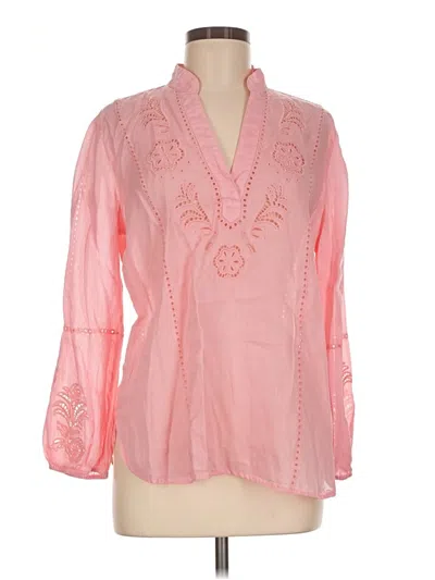 Pre-owned J. Mclaughlin 3/4 Sleeve Blouse In Pink