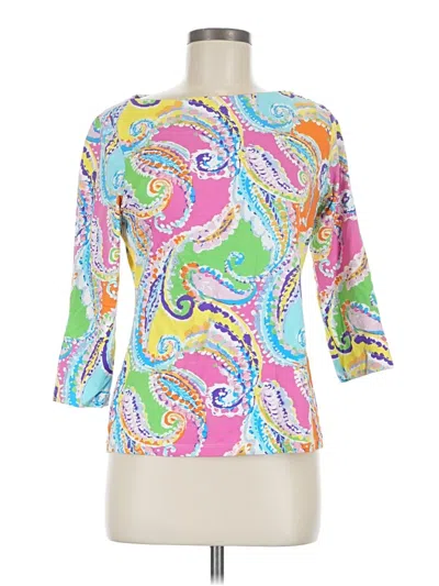 Pre-owned J. Mclaughlin 3/4 Sleeve Blouse In Pink