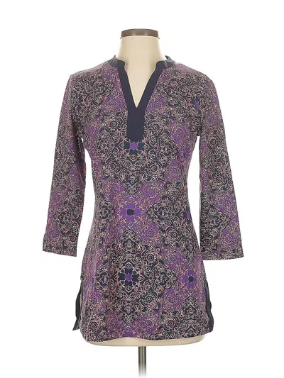 Pre-owned J. Mclaughlin 3/4 Sleeve Blouse In Purple