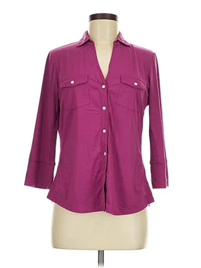 Pre-owned J. Mclaughlin 3/4 Sleeve Blouse In Purple