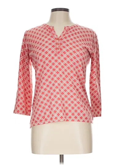 Pre-owned J. Mclaughlin 3/4 Sleeve Blouse In Red