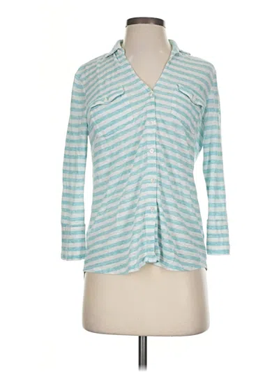 Pre-owned J. Mclaughlin 3/4 Sleeve Blouse In Teal