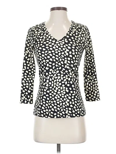 Pre-owned J. Mclaughlin 3/4 Sleeve Blouse In White