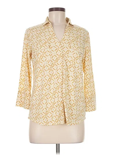 Pre-owned J. Mclaughlin 3/4 Sleeve Blouse In Yellow