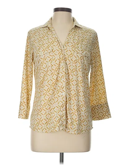 Pre-owned J. Mclaughlin 3/4 Sleeve Blouse In Yellow