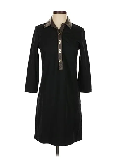 Pre-owned J. Mclaughlin 3/4 Sleeve Button Down Shirt In Black