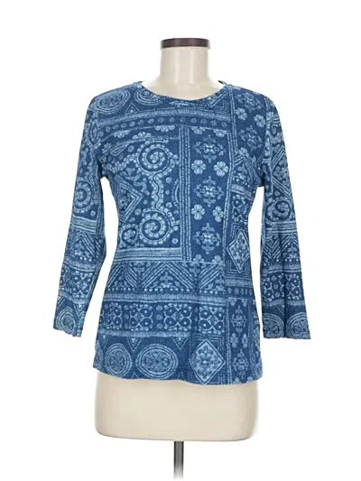 Pre-owned J. Mclaughlin 3/4 Sleeve T-shirt In Blue