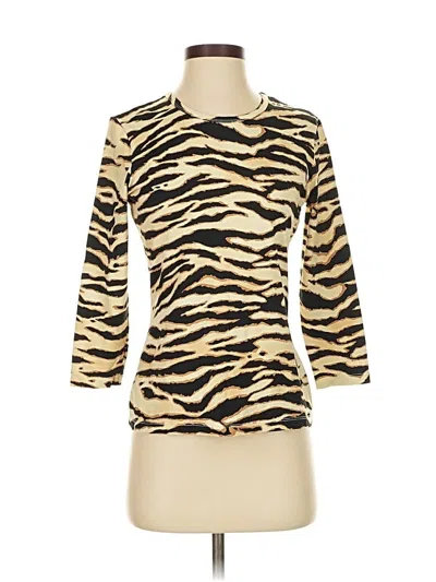 Pre-owned J. Mclaughlin 3/4 Sleeve T-shirt In Gold