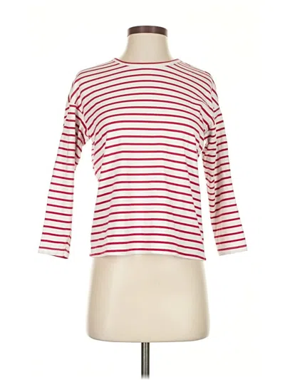 Pre-owned J. Mclaughlin 3/4 Sleeve T-shirt In Red