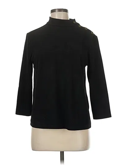 Pre-owned J. Mclaughlin 3/4 Sleeve Top Black Turtleneck Tops