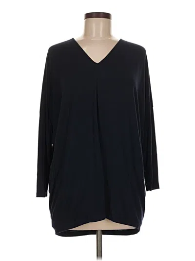 Pre-owned J. Mclaughlin 3/4 Sleeve Top Black V Neck Tops