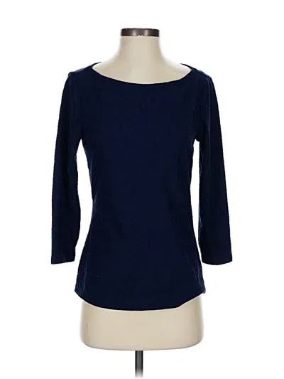Pre-owned J. Mclaughlin 3/4 Sleeve Top Blue Boatneck Tops