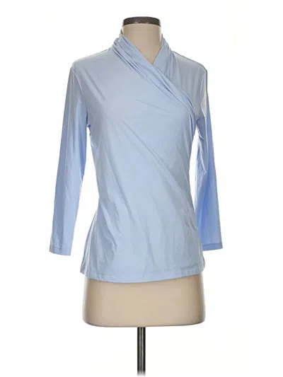 Pre-owned J. Mclaughlin 3/4 Sleeve Top Blue Cowl Neck Tops