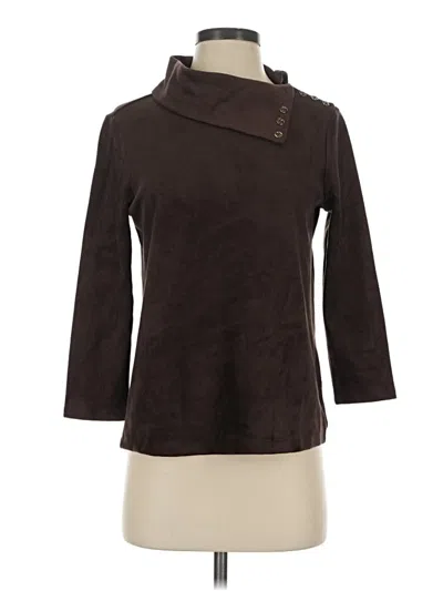 Pre-owned J. Mclaughlin 3/4 Sleeve Top Brown Cowl Neck Tops