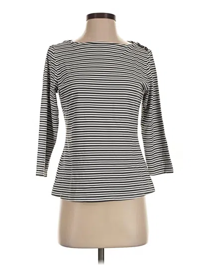 Pre-owned J. Mclaughlin 3/4 Sleeve Top Gray Boatneck Tops