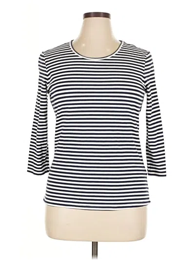 Pre-owned J. Mclaughlin 3/4 Sleeve Top Ivory Boatneck Tops In White